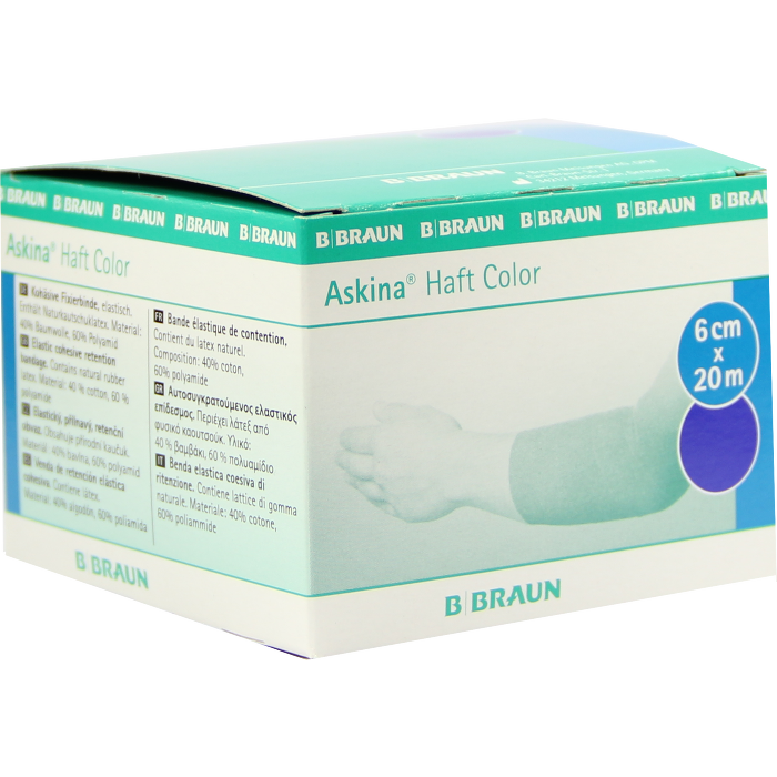 ASKINA Haftbinde Color 6 cmx20 m blau