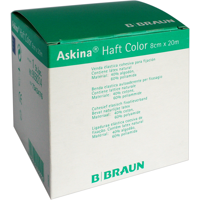 ASKINA Haftbinde Color 8 cmx20 m blau