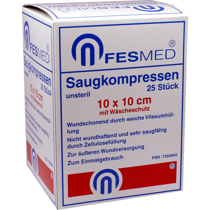 SAUGKOMPRESSEN unsteril 10x10 cm