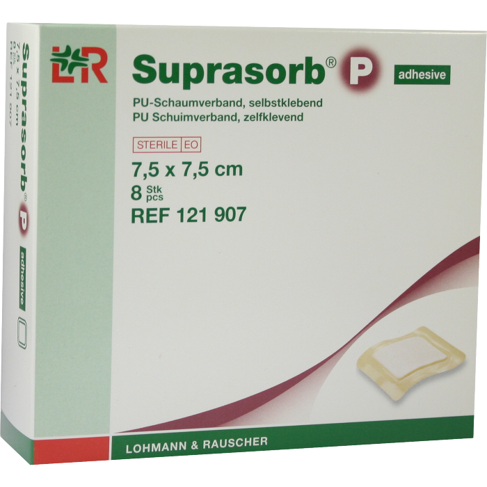 SUPRASORB P PU-Schaumv.selbstklebend 7,5x7,5 cm