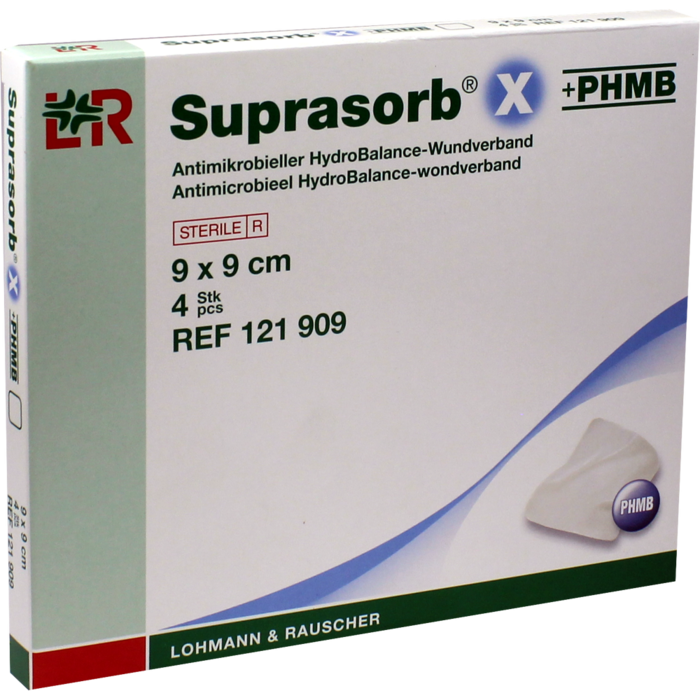 SUPRASORB X+PHMB HydroBalance Wundverb.9x9 cm