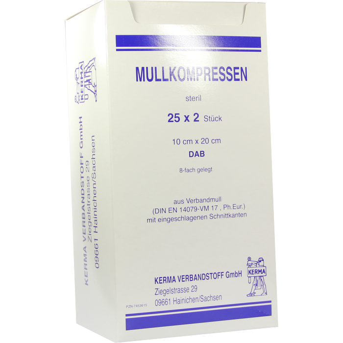 MULLKOMPRESSEN 10x20 cm steril 8fach BW