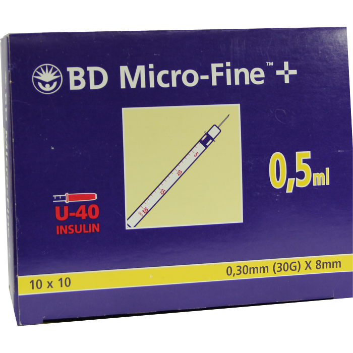 BD MICRO-FINE+ Insulinspr.0,5 ml U40 8 mm