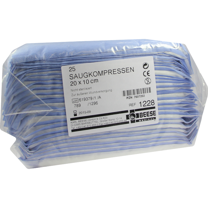 SAUGKOMPRESSEN unsteril 10x20 cm 1228