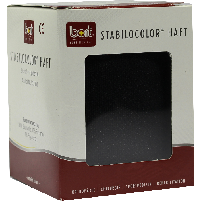 BORT StabiloColor haft Binde 8 cm schwarz