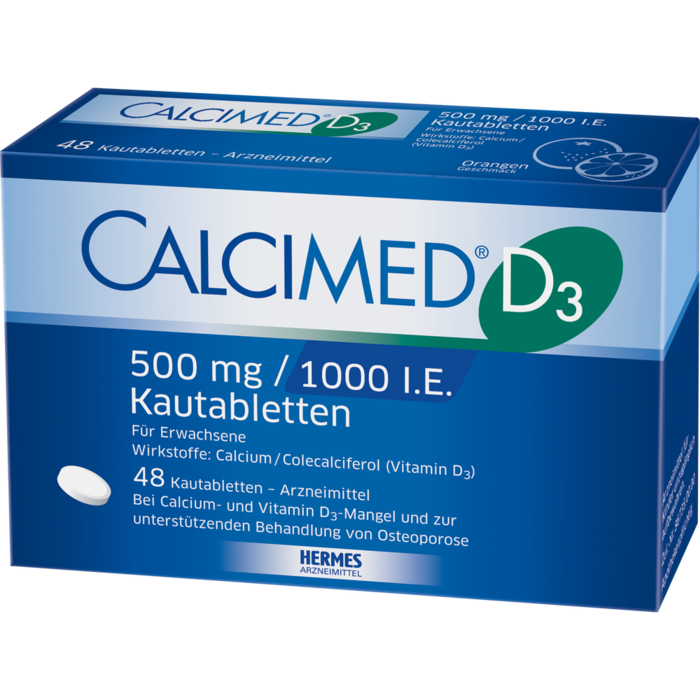 CALCIMED D3 500 mg/1000 I.E. Kautabletten