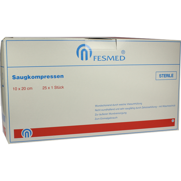 SAUGKOMPRESSEN steril 10x20 cm