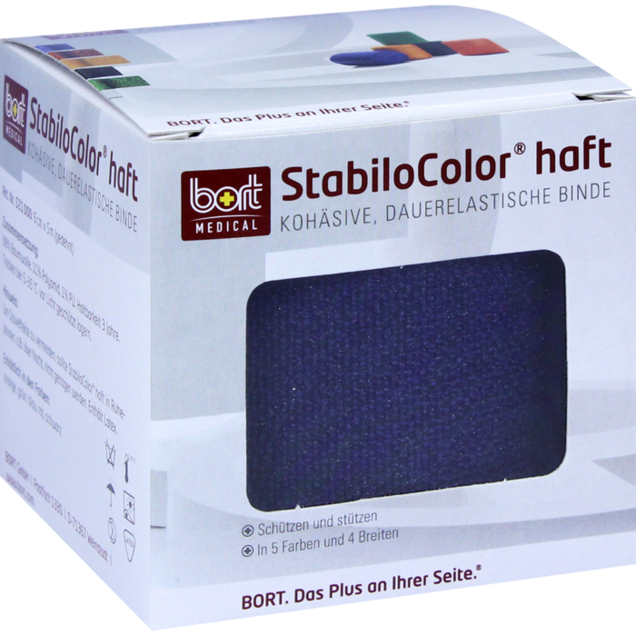 BORT StabiloColor haft Binde 6 cm blau