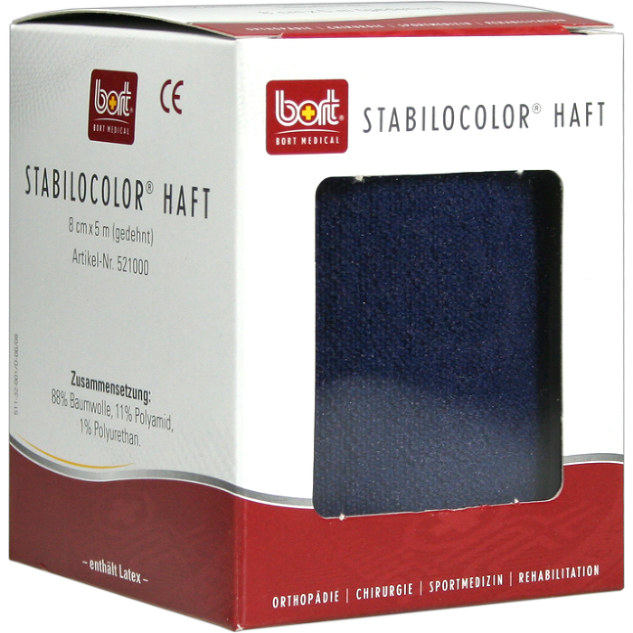 BORT StabiloColor haft Binde 8 cm blau