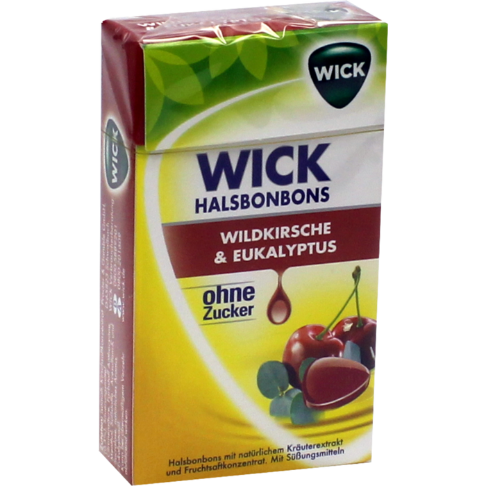 WICK Wildkirsche & Eukalyptus Bonbons o.Zucker