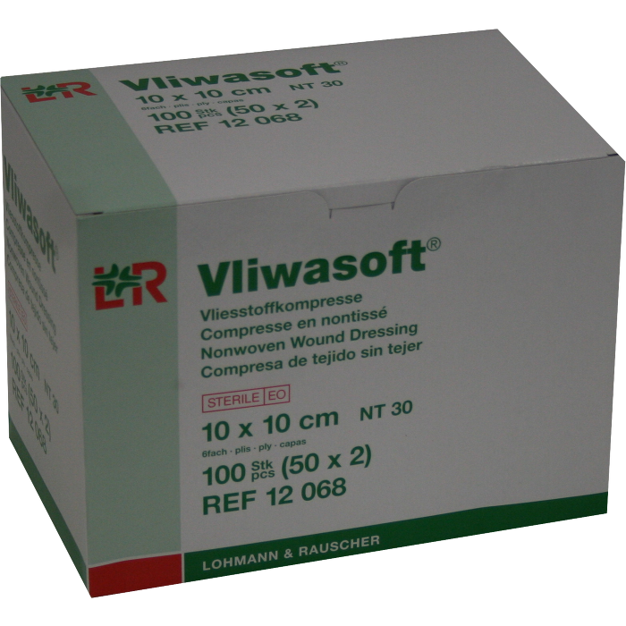 VLIWASOFT Vlieskompressen steril 10x10 cm 6l.