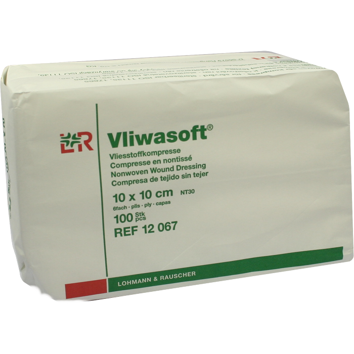 VLIWASOFT Vlieskompressen unsteril 10x10 cm 6l.