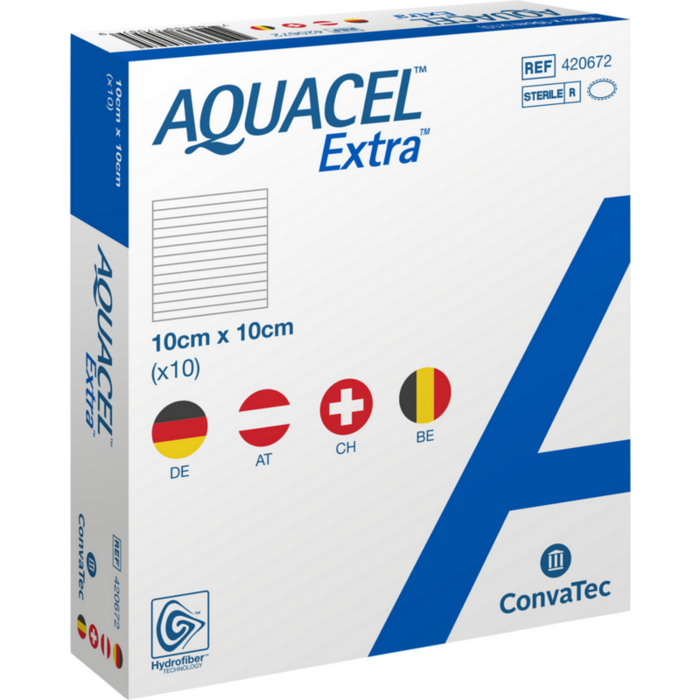 AQUACEL Extra 10x10 cm Verband