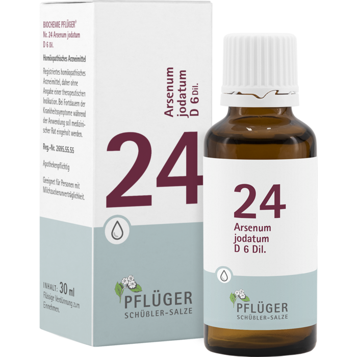 BIOCHEMIE Pflüger 24 Arsenum jodatum D 6 Tropfen