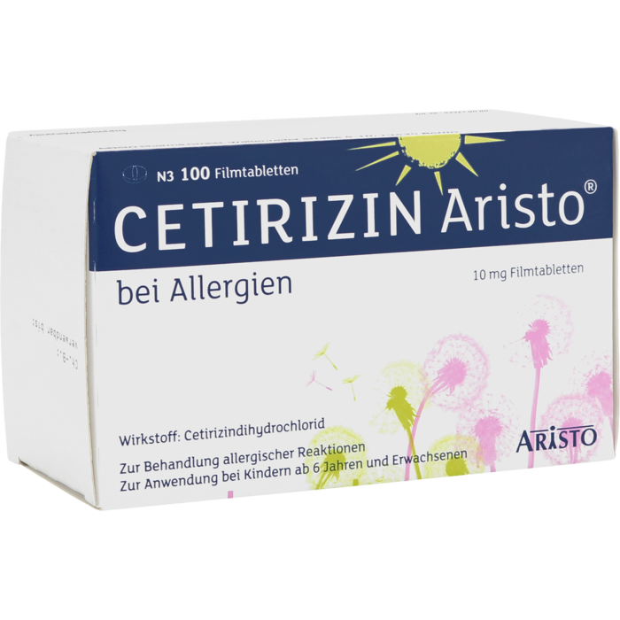 CETIRIZIN Aristo bei Allergien 10 mg Filmtabletten