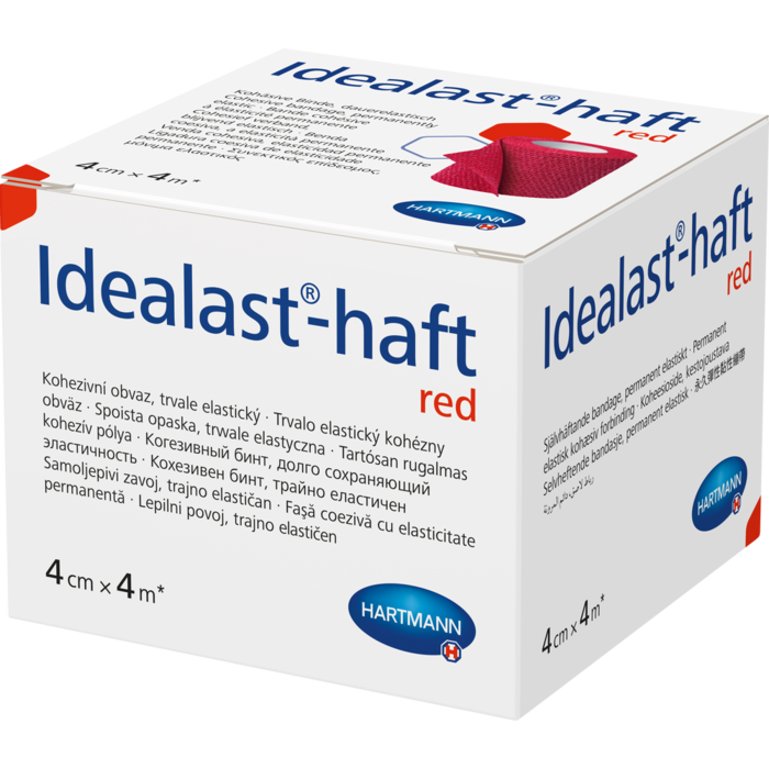 IDEALAST-haft color Binde 4 cmx4 m rot