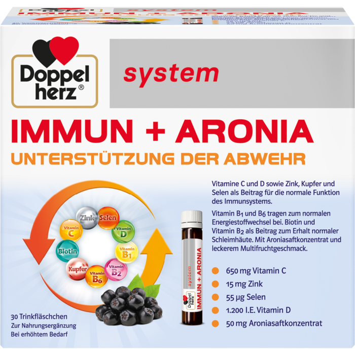 DOPPELHERZ Immun+Aronia system Ampullen