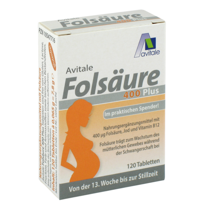 FOLSÄURE 400 Plus B12+Jod Tabletten