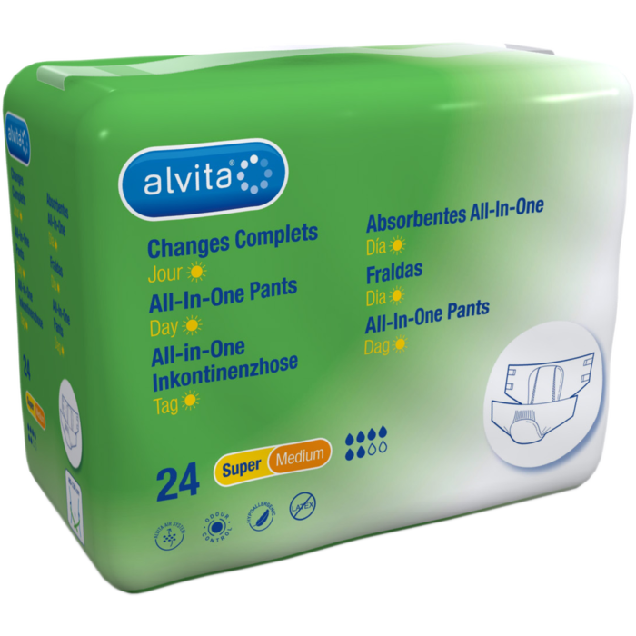 ALVITA All-in-One Inkontinenzhose super medium Tag