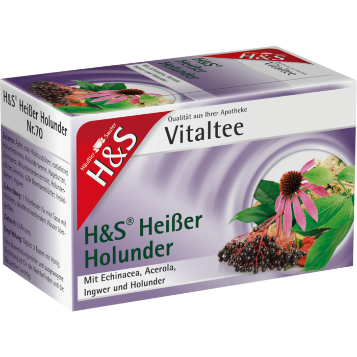 H&S heißer Holunder Vitaltee Filterbeutel