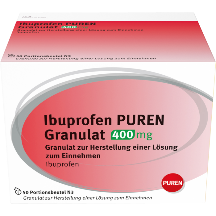 IBUPROFEN PUREN Granulat 400 mg z.Her.e.Lsg.z.Ein. 50 St - Frau - Themen -  apo-rot