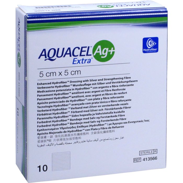 AQUACEL Ag+ Extra 5x5 cm Kompressen