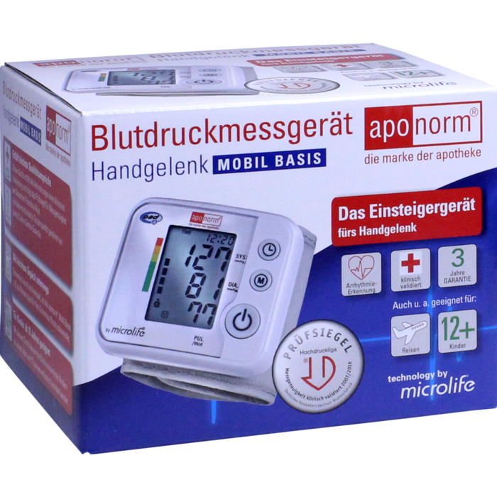 APONORM Blutdruckmessgerät Mobil Basis Handgelenk