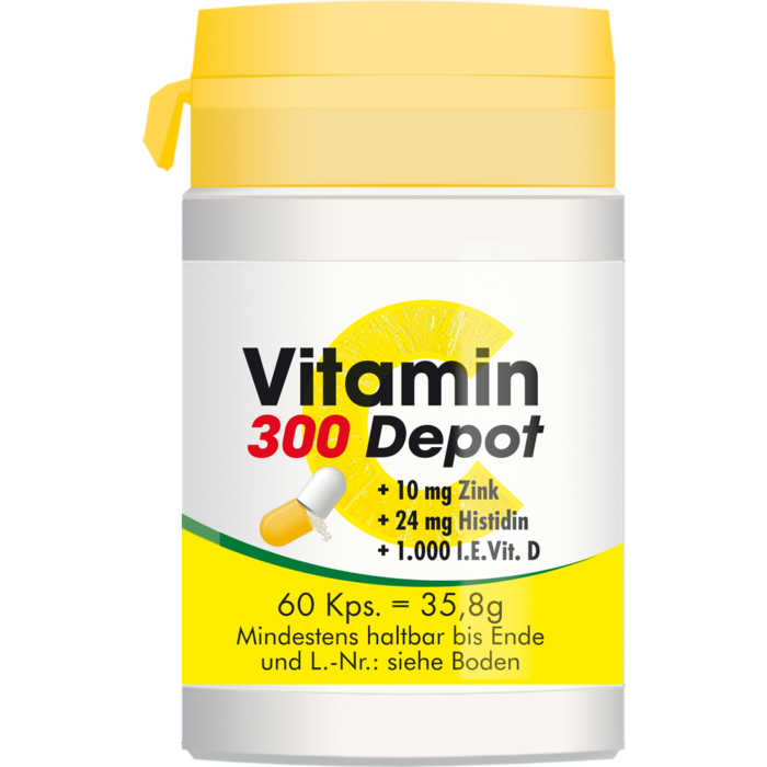 VITAMIN C 300 Depot+Zink+Histidin+D Kapseln