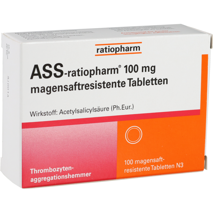 ASS-ratiopharm 100 mg magensaftres.Tabletten