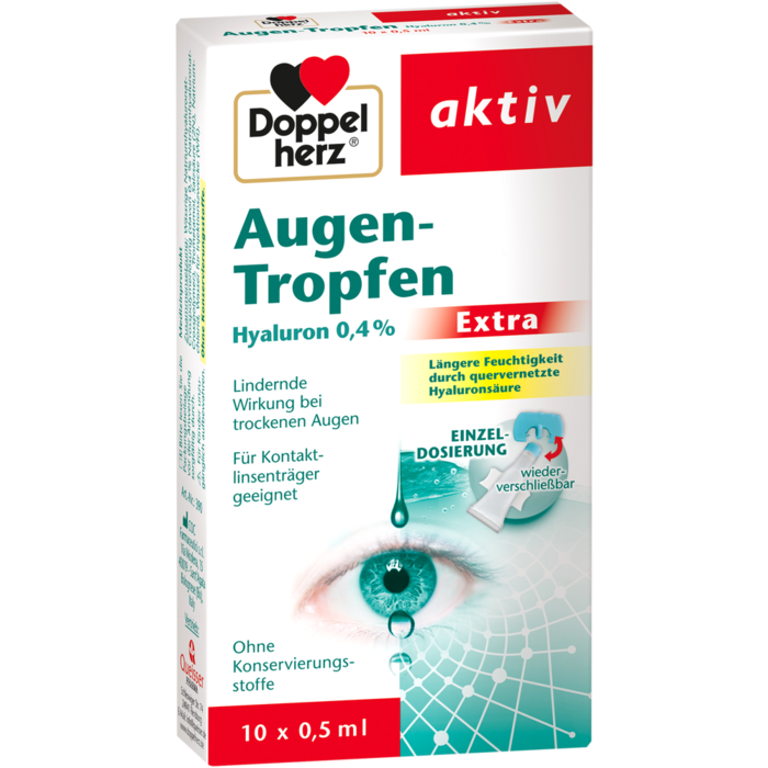 DOPPELHERZ Augen-Tropfen Hyaluron 0,4% Extra