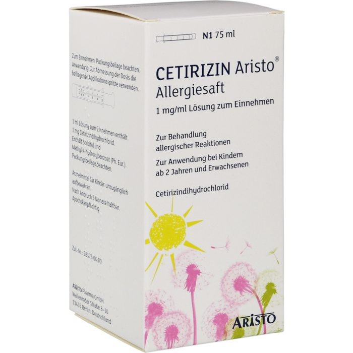 CETIRIZIN Aristo Allergiesaft 1 mg/ml Lsg.z.Einn.