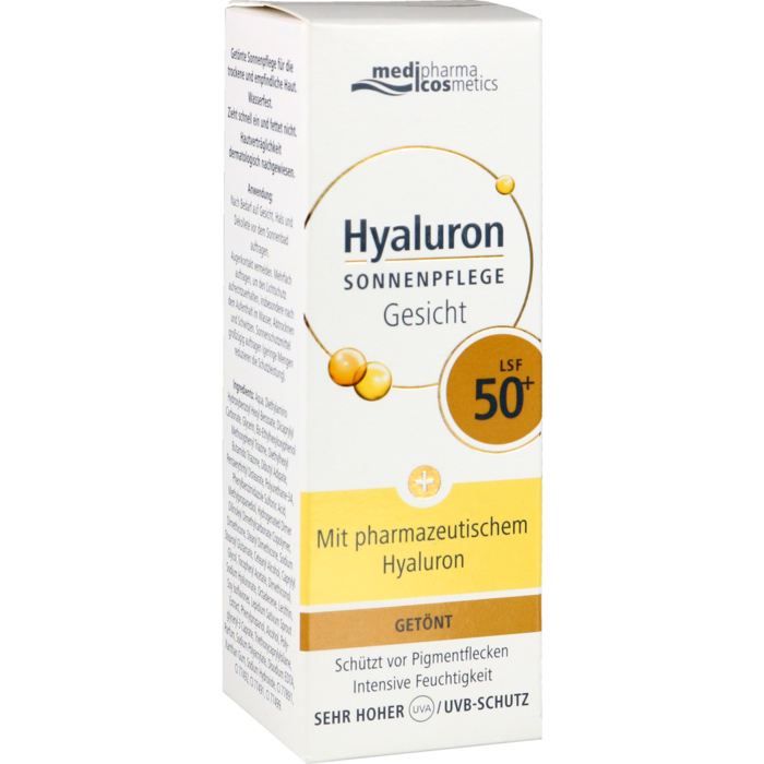 HYALURON SONNENPFLEGE Gesicht Creme LSF 50+ getönt