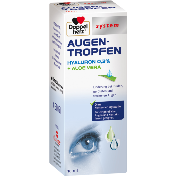 DOPPELHERZ Augen-Tropfen Hyaluron 0,3% system