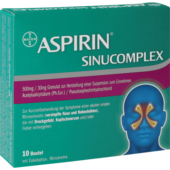 ASPIRIN SINUCOMPLEX 500mg/30mg Gra.Sus.-Herst.Btl.
