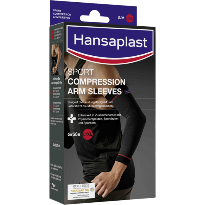 HANSAPLAST Sport Compression Arm-Sleeves Gr.L