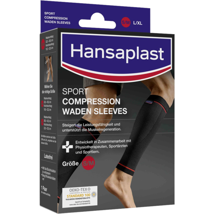 HANSAPLAST Sport Compression Waden-Sleeves Gr.M