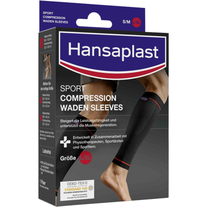 HANSAPLAST Sport Compression Waden-Sleeves Gr.L