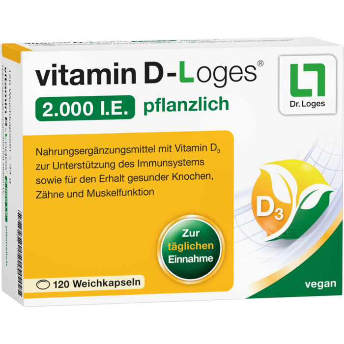 VITAMIN D-LOGES 2.000 I.E. pflanzlich Weichkapseln