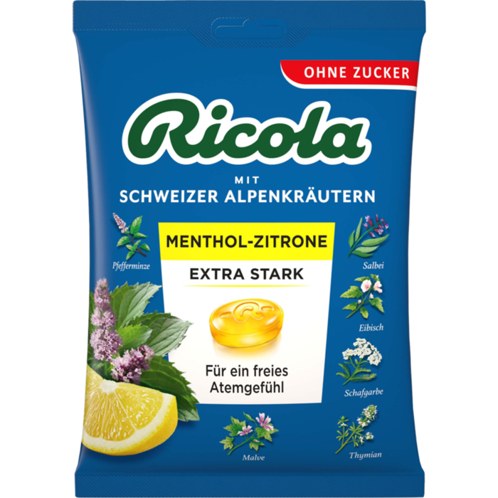 RICOLA o.Z.Beutel Menthol-Zitrone extra stark Bon.