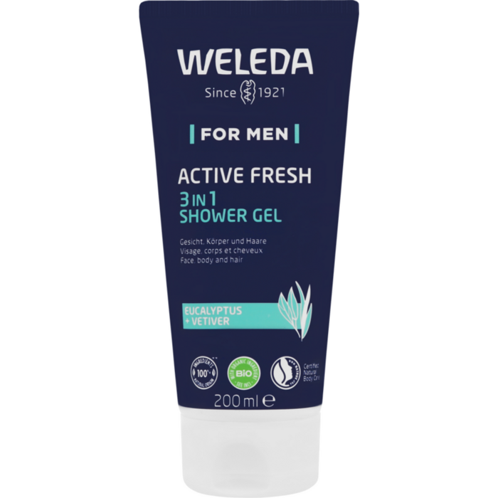 WELEDA for Men Active Fresh 3in1 Shower Gel