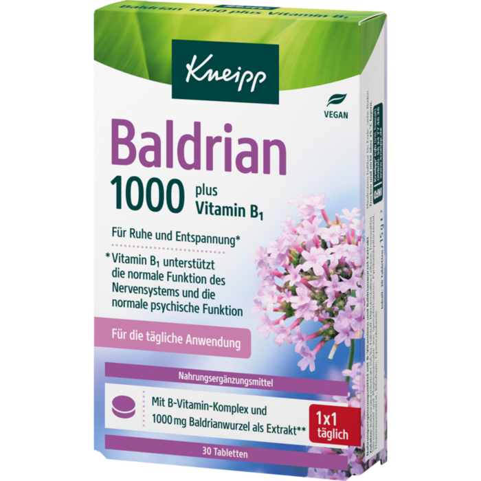 KNEIPP Baldrian 1000 mg plus Vitamin B1 Tabletten