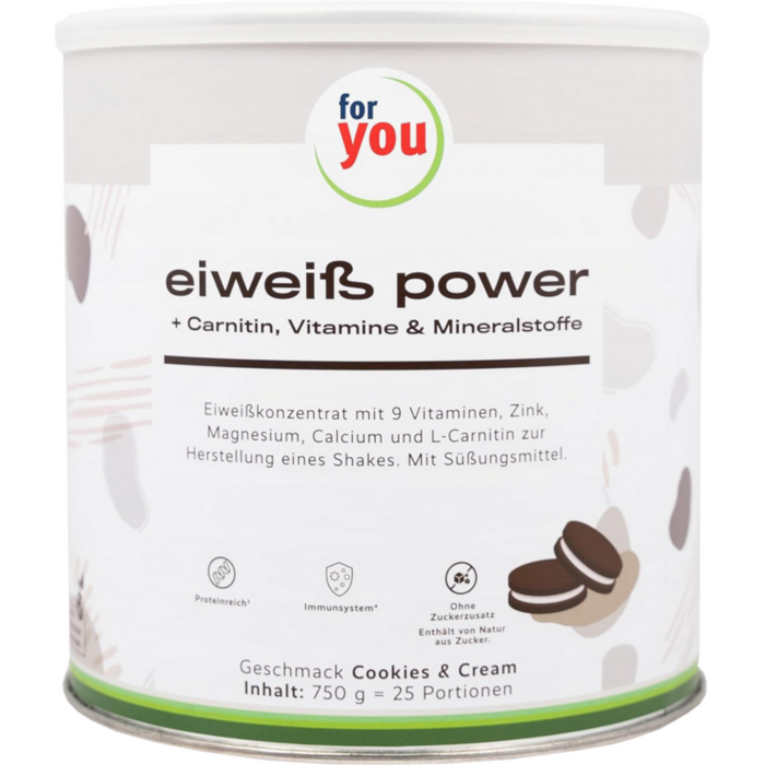 FOR YOU eiweiß power Cookies & Cream Pulver